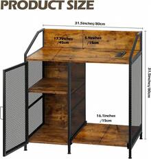 Printer Stands - Brown - View 1