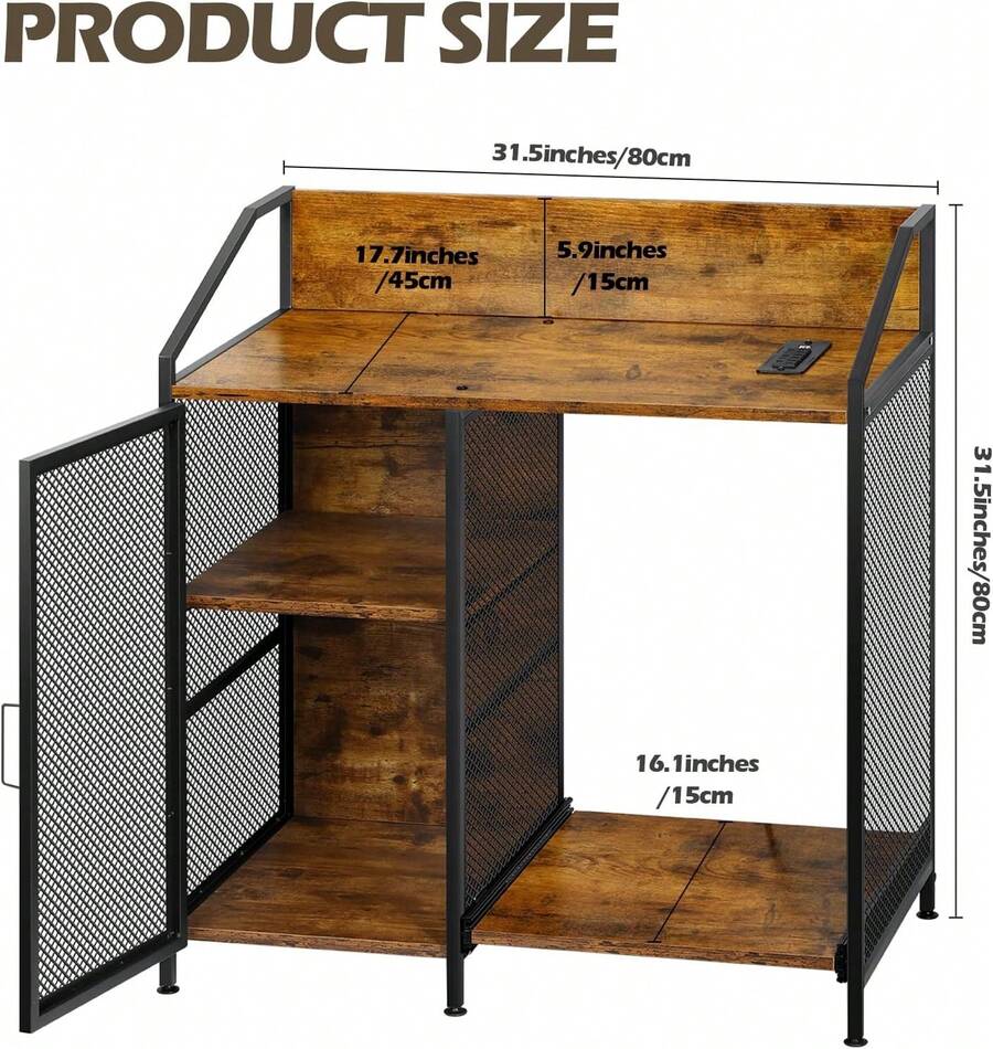 Printer Stands - Brown - View 1