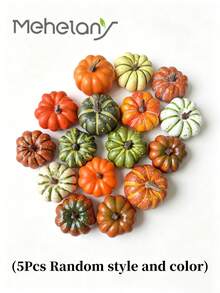 MEHELANY 12/5/1pc Realistic Mixed Color Artificial Pumpkin, Room Decor, Harvest Festival, Autumn Fake Plant, Halloween, Thanksgiving, Home Decoration, Autumn Harvest Theme Party Tabletop Decor - Multicolor - View 7