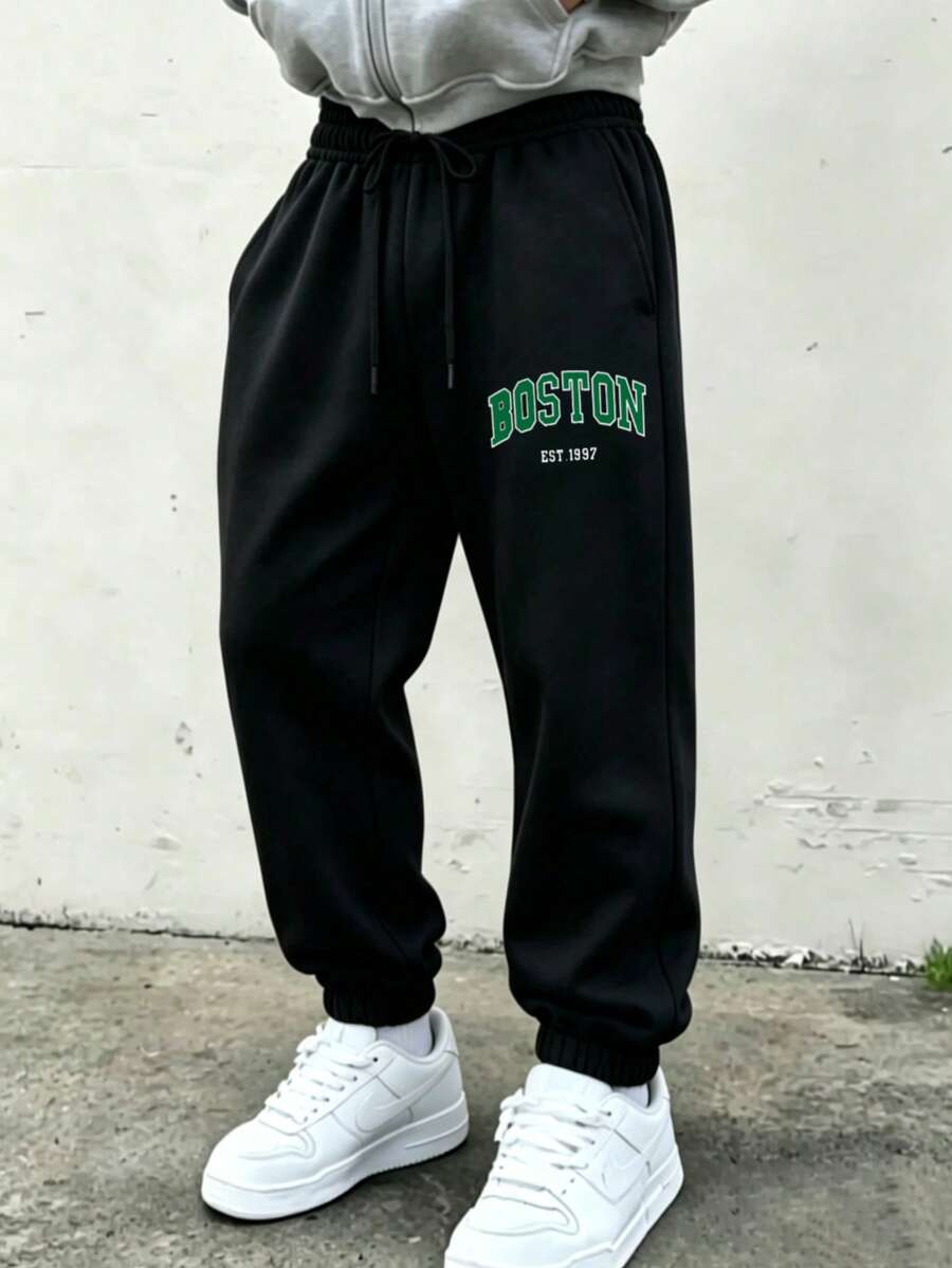 Impala Pantalones Largos Juveniles Frescos Hombre Streetwear Festivo, Envío Nacional México, Estilo Holgado Urbano Casual Loose Fit Cómodo, Perfectos para Salidas de Am - Negro - Ver 1