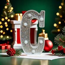 21cm/8.27in Silver Letter Light Home Decor, Wedding Birthday Party Proposal Decoration Letter & Number Light, Girls Dorm Room Decoration Light, Letter Light Sign - Warm white light - View 13