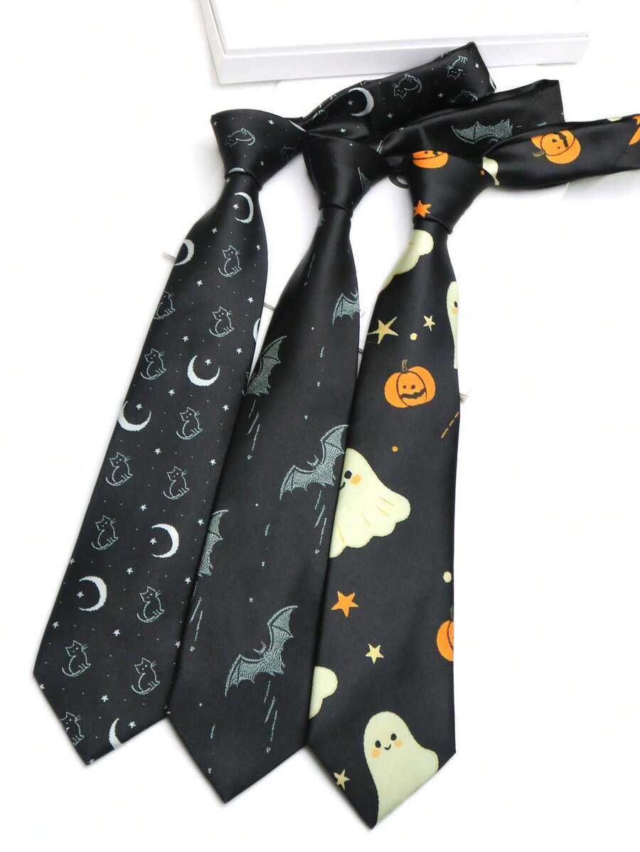 1pc Animal Pattern Funny Tie For Men & Women Suitable For Party Casual Street Daily Wear - Multicolor - View 1