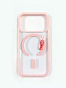 1pc 5-Style Optional Contrast Border Magnetic Large Window Transparent Phone Case, Ins Minimalist Phone Case, Built-In Magnetic Ring Supports Wireless Charging; Covers, A Style Transparent Border / B Style Light Pink Border / C Style Vibrant Orange Border / D Style Classic Black Border / E Style Light Gray Border, Raised Lens Full Coverage Anti-Drop Soft Shell, Minimalist Versatile Fashion Phone Case, Suitable For Personal Use, Birthday Gift Choice; Compatible With IPhone Case - Multicolor - View 84