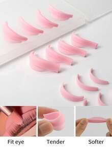 Eyelash Lift Rods, Eyelash Perm Shields, Upper And Lower Eyelash Lift Pads, For Salon And Home Use - Pink - View 5