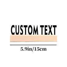 1pc Personalized Name & Address Iron Desktop Ornament With Wooden Base, Customizable Text Content Metal Desktop Decor, Suitable For Indoor Living Room, Bedroom, Game Room, Ideal For Birthday, Thanksgiving, Christmas Decoration - Multicolor - View 2