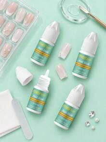 3g 4pcs Quick-Dry Nail Glue, Tip Needs To Be Cut, Compact And Portable, Super Strong Adhesion, No Lamp Required, Suitable For Professional Nail Art And Home DIY Nail Art - 3g - View 7