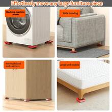 7pcs Heavy Duty Moving Kit: Furniture Lifter, Slider Kit, Elevator, Easy Lifting Rolling Tools, Foundation For Moving Large Items, Simple Sofa Space Conversion Design - 7PCS - View 11