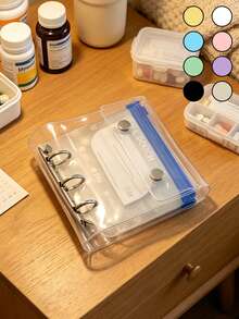 Pill Storage Box Set,Pill Organizer Bag,7-Day Pill Storage Box,Multi-Layer Medicine Storage Bag With 7 Colorful Compartments,Zippered Pill Storage - Multicolor - View 2