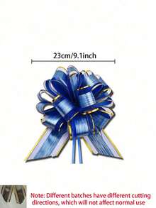 6pcs - Bowknot Gift Wrapping Ribbon Bows, Large Red Christmas Ribbon Bows - Reusable Birthday Ribbon Bows For Gift Boxes And Decorations, Gift Wrapping Wedding Baskets Birthday Party Gift Boxes And Flower Decorations, Christmas Gift Decorations, Christmas Party Supplies (Blue) - A - View 10