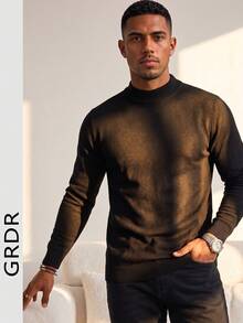 GRDR Autumn/Winter New High Neck Soft Pullover Sweater, Casual Knit Warm Top Base Layer - Black - View 4