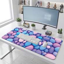 Colorful Stone Texture Gaming Mouse Pad, Non-Slip Rubber Desk Mat, Smooth Sliding Surface, Suitable For Computer Laptop Office Home, Natural Abstract Art Decoration, Back To School Supplies - A - View 12