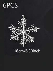 Christmas Snowflake Decorations - White Plastic Snowflakes, Suitable For Christmas Trees, Weddings And Window Decor, Ideal For Holiday And Party Celebrations, Create Christmas Atmosphere, Winter Essential - Multicolor - View 13