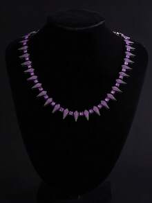 1pc Hip Hop Full Rhinestone Men's Necklace Punk Thorn Tennis Chain Jewelry Fashion Luminous Necklace - Thorn Necklace - View 20