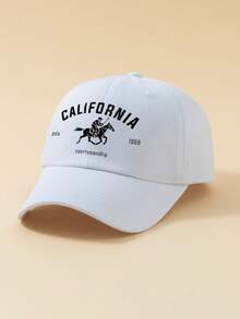 1pc Minimalist Fashion Casual Baseball Cap "CALIFORNIA Polo 1988 Sportsmanship" With City Lettering Pattern, American Retro Style, Versatile Design, High Aesthetic All-Season Decorative Accessory, Essential Fashion Item For Men And Women, Suitable For Outdoor Activities - Baseball Cap - View 5