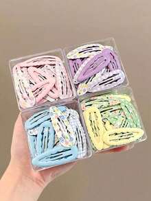 100/50/20/10pcs Girls Multi-Color Cartoon Candy Color BB Hair Clips Hair Accessories Side Clips Back Of Head Bangs Clips Stray Hair Clips For Daily Use - Multicolor - View 2