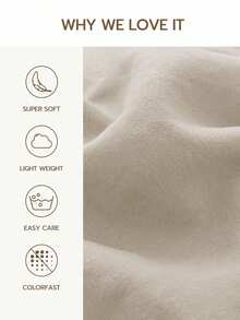 2/3pcs 100% Polyester Solid Color Duvet Cover Set - Soft And Breathable, Anti-Pilling, No Filling, Includes 1 Duvet Cover And 2 Pillowcases, Modern Minimalist Style, Machine Washable - Beige - View 6