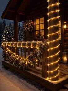 100ft Outdoor LED Light Strip, 720 LED Beads, Connectable, Flexible Tube, 8 Modes, LED Light Strip For Party Decoration, Christmas Atmosphere String Lights, Yard Decoration, Tree Wrap Lights, Christmas Decor, Home Atmosphere String Lights, Suitable For Fireplace, Porch, Patio, Halloween And Outdoor Lighting - One Size - View 10