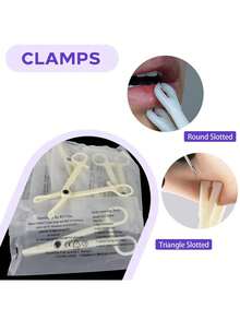 6PCS/17PCS Lip/Nose/Ear Piercing Kit-6pcs Extended Thread Flat Back Zirconia Studs Lip Ring With Needle Clamp Gloves Tragus Helix Piercing Kit - View 9