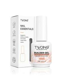 TWOING 15ml 8-in-1 Jelly Nude Builder Gel, Gel Kuku Multifungsi yang Merata Sendiri untuk Membangun Apex, Ekstensi Kuku, Pembentukan & Pelapisan Kuku, Hasil Akhir Transparan Netral, Seni Kuku DIY Ramah untuk Pemula, Membutuhkan Lampu UV/LED - merah muda telanjang - View 12