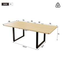 140/180/220cm Extendable Dining Table, 6-10 Seater MDF Kitchen Table, Modern Large Dining Table With Heavy-Duty Extension Runners, 100kg Load Capacity - Oak - View 7