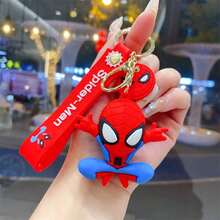 1pc Avengers Keychain Creative Soft Rubber Doll Pendant, Holiday Decoration Accessory, Halloween Gift (Random Style) - One Size - View 4