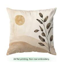 4pcs/1pc Bohemian Plant & Sun Pattern Pillow Covers, Single-Sided Print Cushion Cases, Suitable For Living Room, Bedroom, Home Decor, All-Season Use - Multicolor - View 17