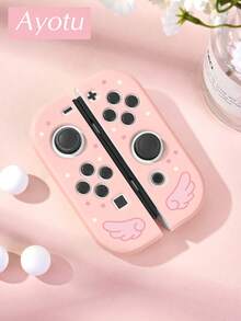 Ayotu بطانية حماية بنمط أجنحة كرتونية ونجوم، متوافق مع Switch، متوافق مع New Switch2(2025)/Switch NS/Switch OLED، يمكن تركيبه على القاعدة دون إزالة بطانية الحماية، بطانية حماية عالمي لوحدة التحكم بالألعاب، اكسسوارات ألعاب Switch، مضاد للسقوط، مضاد للانزلاق، مضاد للخدش، أنيق وجميل، مناسب لهدايا الخريف/عيد الميلاد/العودة إلى المدرسة/الشتاء والمناسبات الأخرى. - مشاهدة 17
