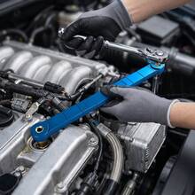 OUKANING Offset Extension Wrench, Universal Extension Wrench, Multifunctional Adapter‑Set For Auto Repair, Available In Black, Orange And Blue - Blue - View 1