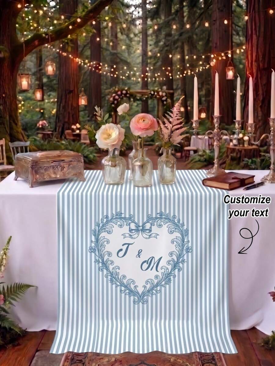 Customized Wedding Bar Table Runner, Personalized Name Bar Wedding Sign, Bachelorette Party Striped Bar Or Event Sign, Wedding, Birthday, Anniversary, Colorful Striped Sign