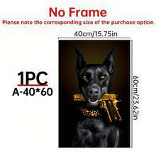 1pc Vintage Dog Canvas Wall Art For Home Decoration - No Frame - A - View 11