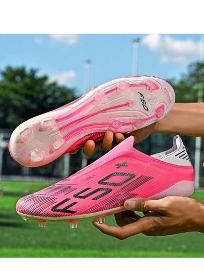 New Unisex Football Shoes World Cup AG Long Stud Anti-Slip Outdoor Artificial Turf Training Shoes Professional Sports Shoes