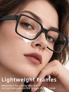 Blue Light Filtering Glasses, Modern Minimalist Design, Comes With Glasses Case; Can Reduce And Filter Blue Light Emitted From Screens, Perfect For Computer Users, Indoor Office And Short-Term Outdoor Use. - Glasses [Minimalist Modern Style] - View 10