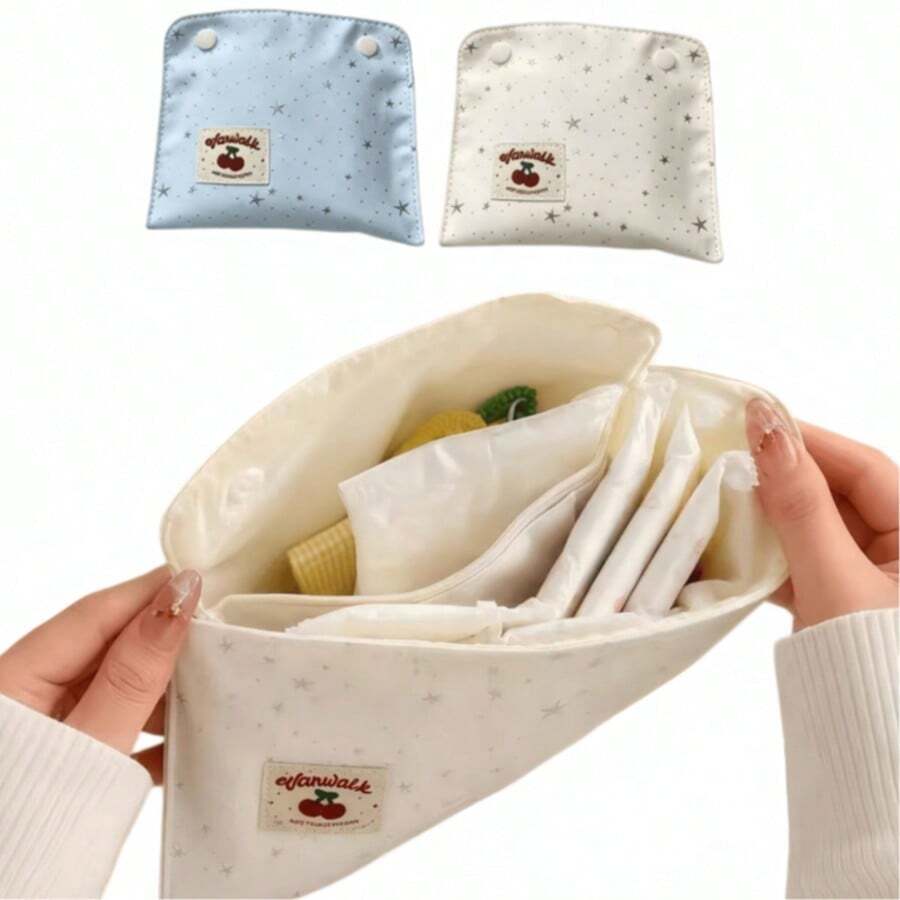 1 buah Tas Penyimpanan Pembalut Wanita Lucu, Tas Penyimpanan Pembalut Wanita Portabel, Tas Penyimpanan Cotton Bud, Tas Kosmetik Mini, Tas Penyimpanan Produk Menstruasi Praktis, Tas Penyimpanan Multifungsi, Perlengkapan Asrama, Perlengkapan Perjalanan - View 1