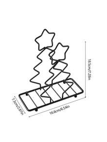 1PC Creative Christmas Tree Shaped Napkin Holder, Desktop Vertical Book Clip Storage Rack, Suitable For Christmas Home Decor, Family Party Gathering Table Decoration Ornament, Holiday Gift For Family And Friends - View 13