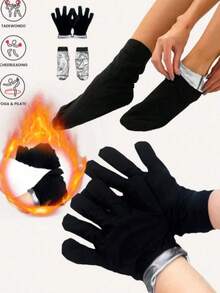 1 Pair Unisex Sauna Moisturizing Gloves, Anti-Dryness, Anti-Darkening, Anti-Sweat Training Hand Protection - Multicolor - View 1