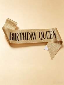 Golden Birthday Queen Sash - Birthday Sash - View 4