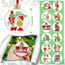 The Grinch The 12pcs Christmas Plastic Ball Ornaments, Green Elf Christmas Tree Decorative Balls For Holiday Decor - 2D Flat Pendant - View 6