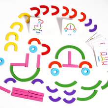 Children's Wooden Creative Building Blocks Toy Set, Logical Thinking And Imagination Training Game Toy, Christmas Gift And Birthday Gift For Kids - Multicolor - View 7