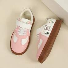 1 Pair 2026 New Embroidery Pattern Kids Sports Casual Training Shoes, Very Comfortable, Lightweight, Non-Slip And Durable. Suitable For Outdoor Activities, School, Hiking And More - Pink - View 4