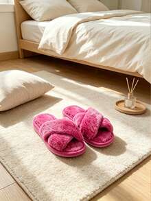 Autumn/Winter Home Open-Toe Plush Slippers, Breathable And Warm, Comfortable And Lightweight, Essential For Women, Thoughtful Gift For Family And Friends - Multicolor - View 15