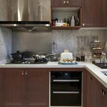 1 Roll Dark Walnut Wood Grain Self-Adhesive Wallpaper, PVC Peel And Stick Wood Grain Contact Paper, Easy DIY Installation, Waterproof And Oil-Resistant, Easy To Cut And Clean, Realistic Wood Texture, Suitable For Kitchen Cabinets And Countertops - Black Walnut Wallpaper - View 11