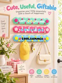 Cute Dopamine Suction Cup Hooks, Colorful Cartoon Wall Hooks With No Drill Design, Adhesive Hanging Organizer For Small Items, Fun Room Decor Storage Accessory For Bathroom Bedroom Kitchen Home - Multicolor - View 7