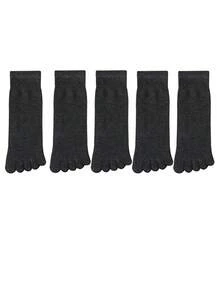 chuanwa(2) Women Solid Color Five Toe Socks Breathable Sweat Wicking Mid Crew Toe Separated Socks Casual Five Finger Socks Suitable Multi Colors Available - Multicolor - View 9