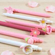 1/6pcs Floral Party Ballpoint Pens - Cute Pink High-Quality Vibrant Floral Series Retractable Pens, Party Favors, Back To School Essentials, Drawing Pens, Learning Tools, Fashion Stationery, Souvenir Multi-Piece Party Gift Set - A - View 5