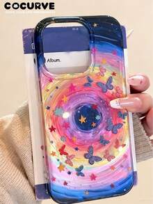 Cocurve 1pc New Laser Vortex Starry Sky Butterfly Gradient Pattern Phone Case Compatible With Iphone 18 Pro Max 18 Pro 17 Pro/17 Pro Max/16 Pro/16 Pro Max 16/15 Pro Max/15 Pro/15/Plus Shockproof IMD 14 Pro Max/14/14/13 Pro Max/13 Pro/13/Personalized 13/12 Pro Max/12 Pro/12/11 Pro Max/11 Pro/11/Plus/Can Be Used As Couple, Holiday, Halloween, Anniversary Gift Versatile And Unique - Multicolor - View 2