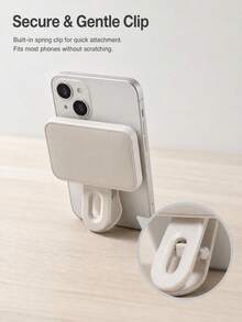 1PC Portable LED Clip On Mobile Phone Fill Light, Rechargeable, Camera Light, Mobile Phone Photography Accessories, 3 Color Temperature Adjustable Selfie Lights, Used For Live Streaming, Makeup, Video Calls, Travel, Holiday Essentials 250mAh - one-size - View 6