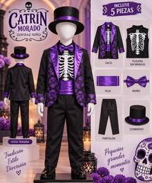 Tween Boys Costumes - Violet Purple - View 3