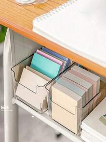 1pc Clear Drawer Storage Box To Organize Your Desk - For Small Compartment Storage - Combine And Match - Sort And Classify Box - Transparent - View 10