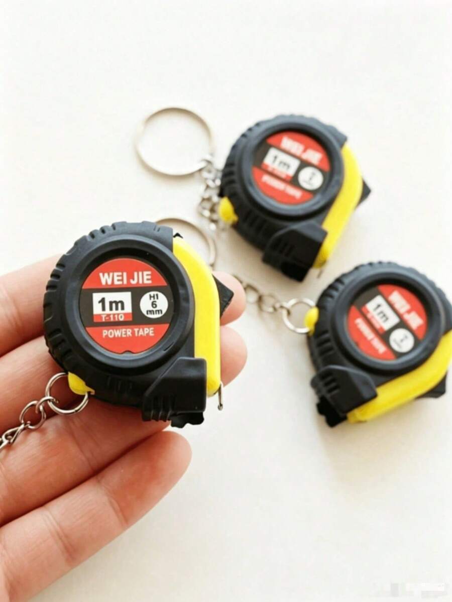 1/3/5/10pcs Mini Retractable Folding Tape Measure With Keychain - Compact And Portable, Featuring Brake Mechanism, Sliding Lock, Metal Tape Body, Dual Imperial/Metric Scale For Easy Reading. Suitable For Daily Use, Parties, Fitness Measurement, Apartments, Campus And More