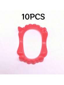 10pcs/Pack April Fools' Day Witness Prank Toy Halloween Prop Horror Vampire Fake Teeth Glow-In-The-Dark - Multicolor - View 14